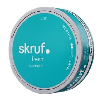 Skruf no 10 Fresh Superslim White Portion - nikotinpåsar