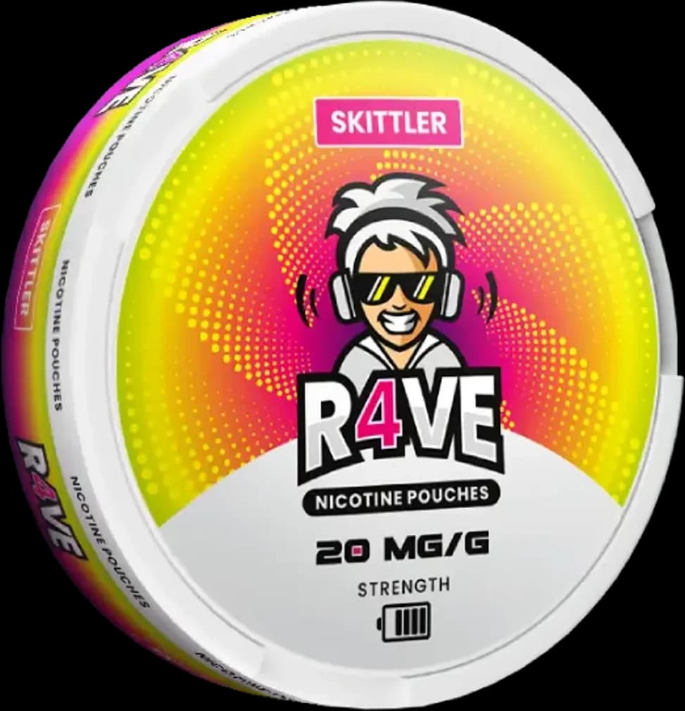 R4ve Skittler 20mg/g - nikotinpåsar