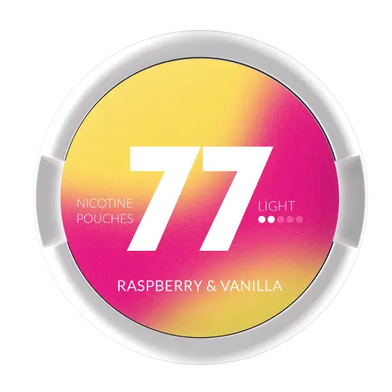 77 77 Raspberry Vanilla Light Light – nikotinpåsar