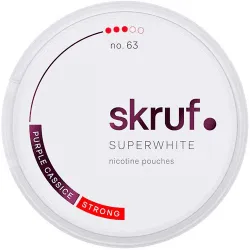 Skruf Skruf Superwhite No. 63 Purple Cassice Strong Strong – nikotinpåsar