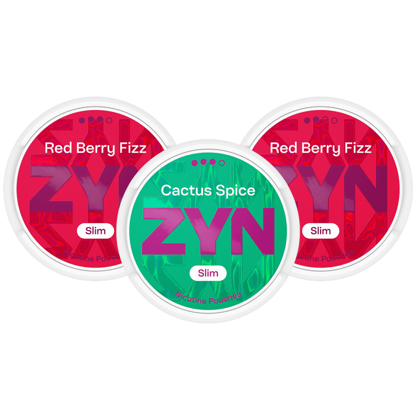 ZYN Red Berry Fizz & ZYN Cactus Spice Mixpaket - nikotinpåsar