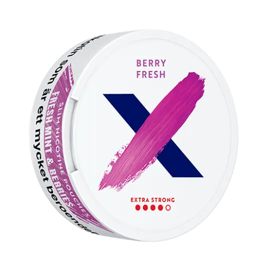 X X Berry Fresh Slim Extra Strong #4 Extra Strong – nikotinpåsar