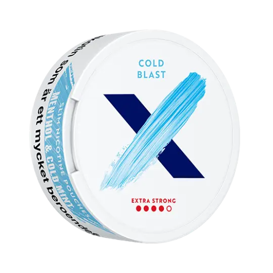 X X Cold Blast Slim Extra Strong #4 Strong – nikotinpåsar