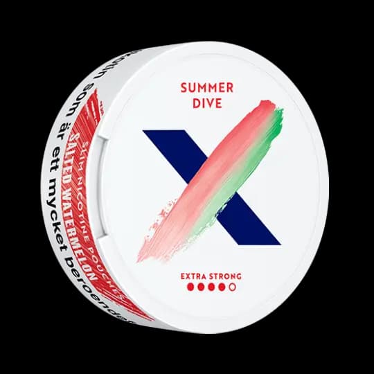 X X Summer Dive Slim Extra Strong #4 Normal – nikotinpåsar