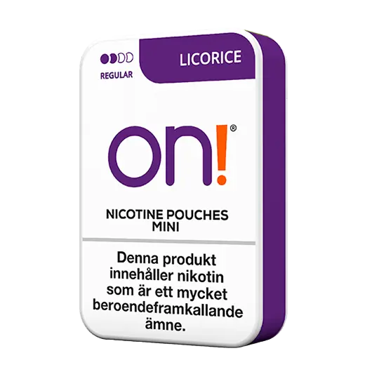 On! On! Licorice 3 mg Dry Mini Light – nikotinpåsar