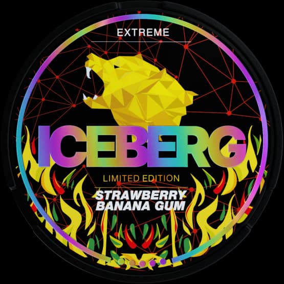 Iceberg Iceberg Extreme Strawberry Banana Gum Extra Strong – nikotinpåsar
