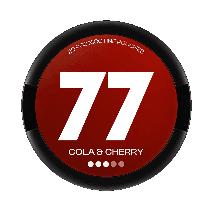 77 Nicotine Pouches 77 Nicotine Pouches Cola & Cherry 3 Strong – nikotinpåsar