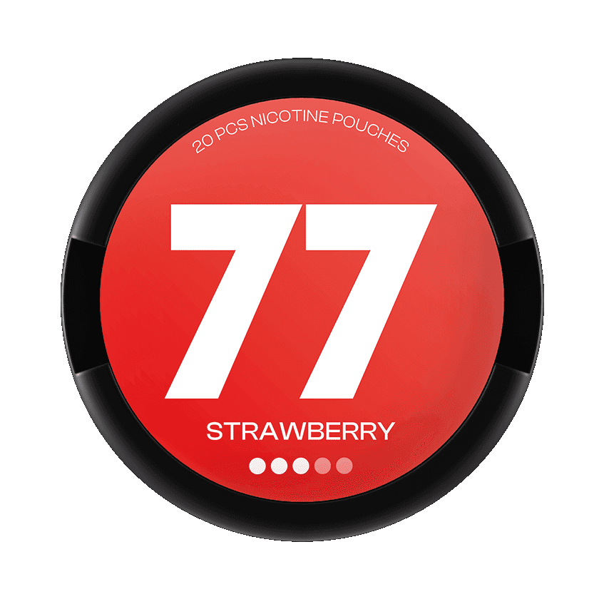 77 Nicotine Pouches 77 Nicotine Pouches Strawberry 3 Strong – nikotinpåsar