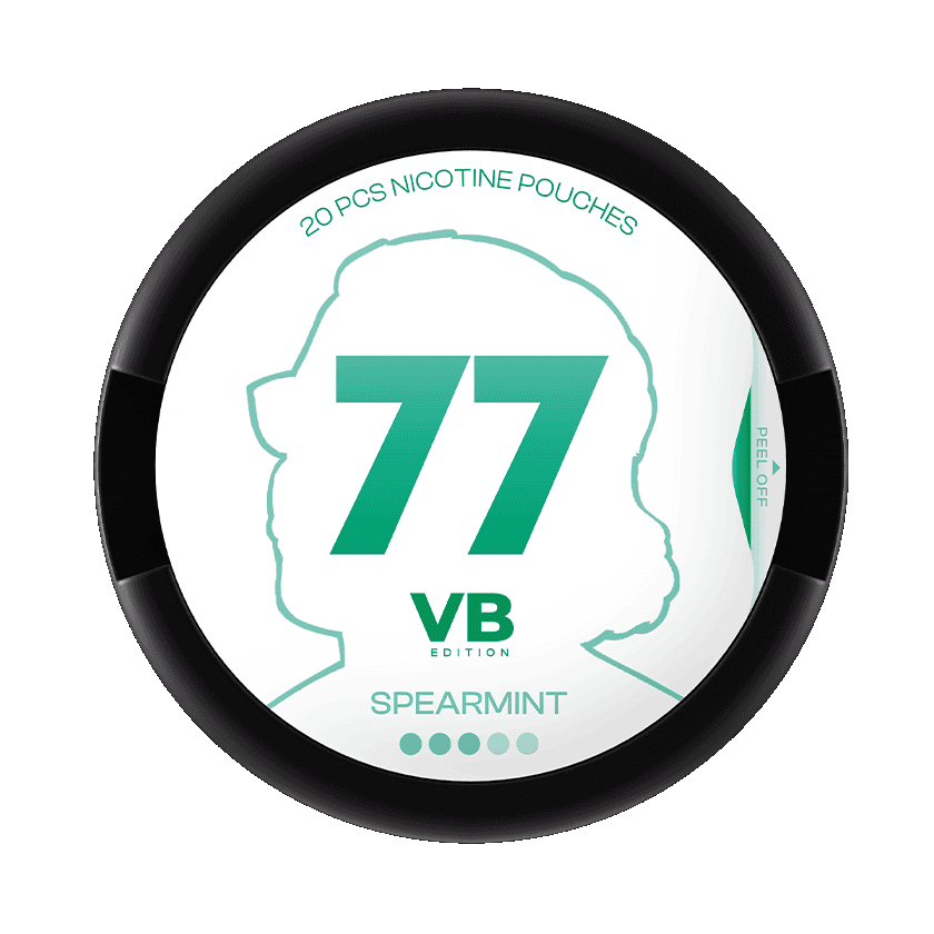 77 Nicotine Pouches 77 Nicotine Pouches VB Edition Spearmint 3 Strong – nikotinpåsar