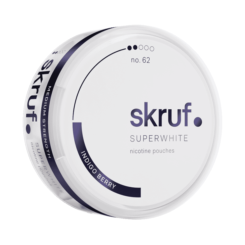 Skruf Super White Skruf Superwhite No.62 Indigo Berry Light – nikotinpåsar