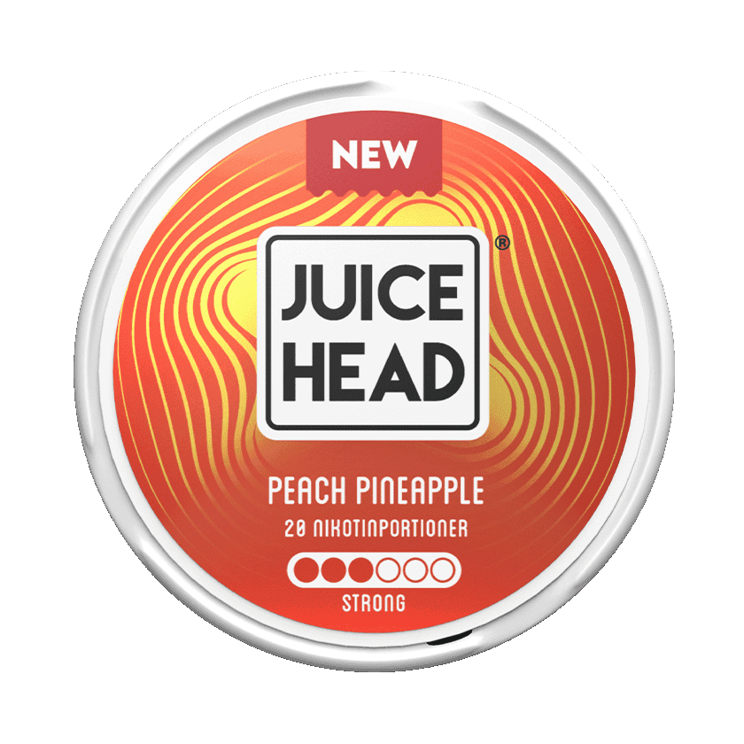 Juice Head Peach Pineapple 9mg Strong - nikotinpåsar
