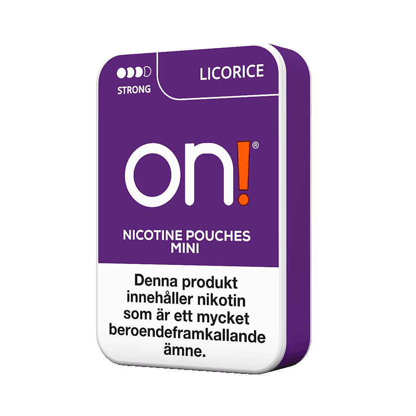 On! Licorice Mini 6mg Strong - nikotinpåsar