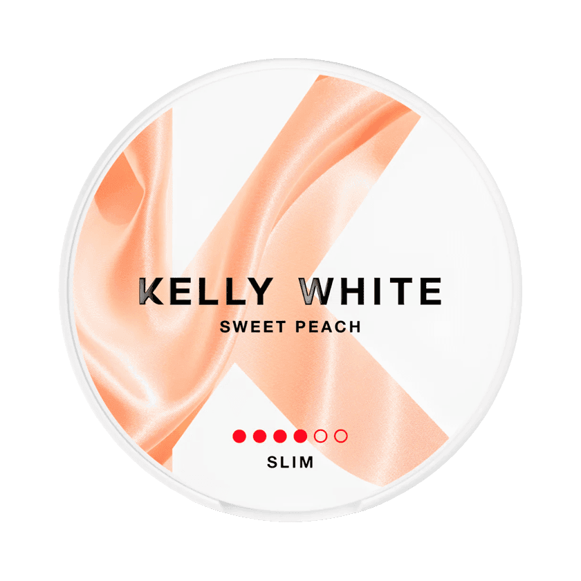 Kelly White Sweet Peach Slim S4 - nikotinpåsar