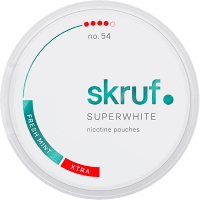 Skruf Skruf Superwhite no.54 Fresh Mint X-Strong Extra Strong – nikotinpåsar