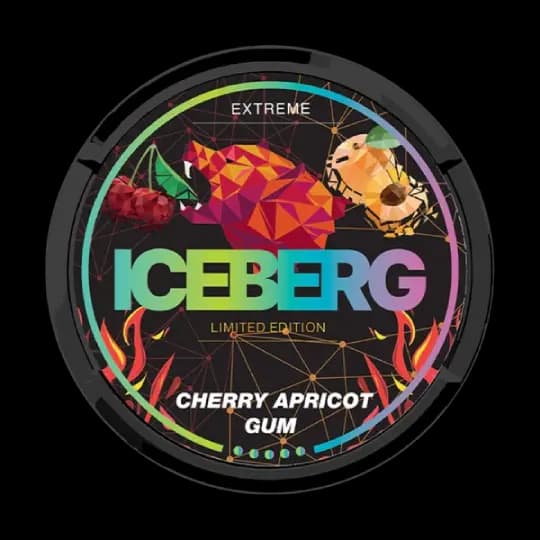 ICEBERG ICEBERG Cherry Apricot Gum Extreme Extra Strong – nikotinpåsar